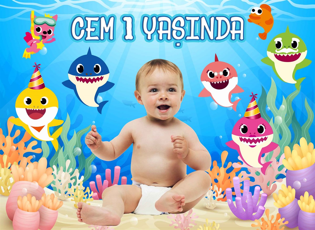 Baby Shark Kişiye Özel Afiş
