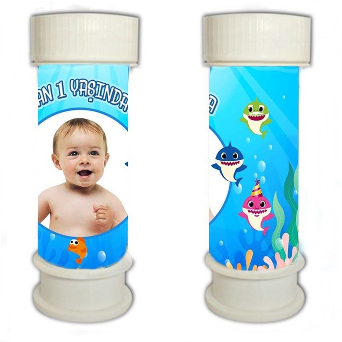 Baby Shark Kişiye Özel Köpük Baloncuk 8 Adet
