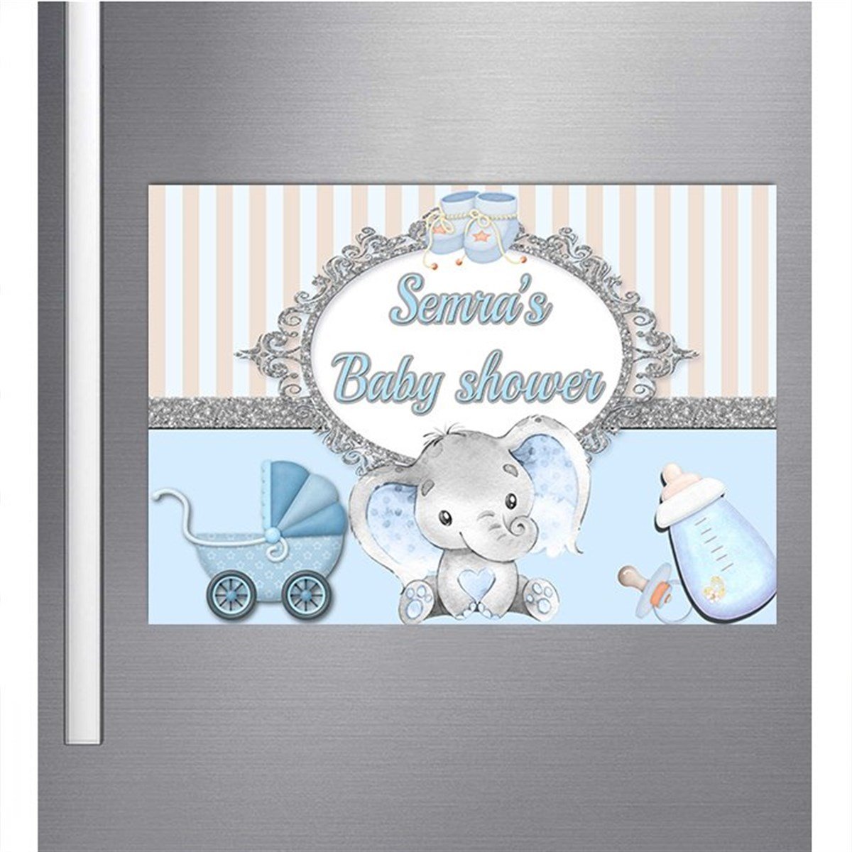 Baby Shower Erkek Kişiye Özel Magnet 18 Adet
