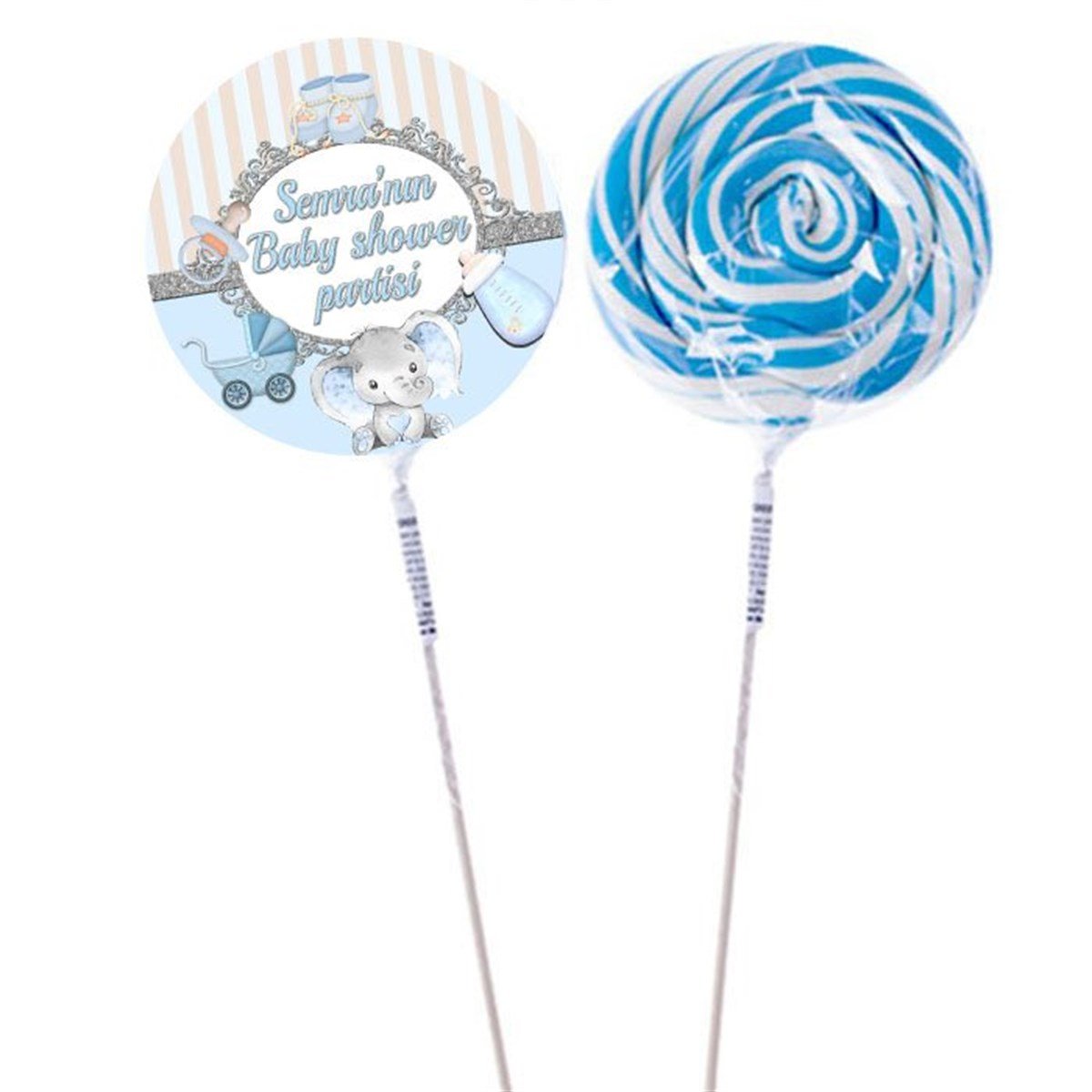 Baby Shower Erkek Kişiye Özel Sosyete Şekeri 10 Adet