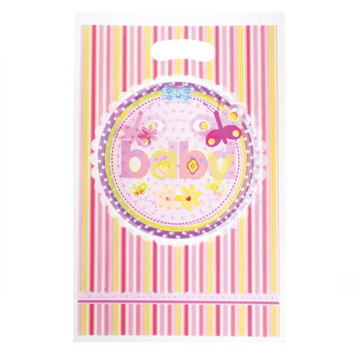 Baby Shower Hediye Çantası Pembe 6 Adet