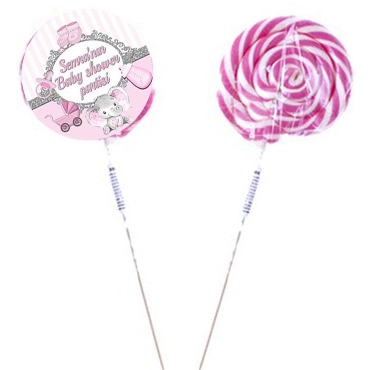 Baby Shower Kız Kişiye Özel Sosyete Şekeri 10 Adet