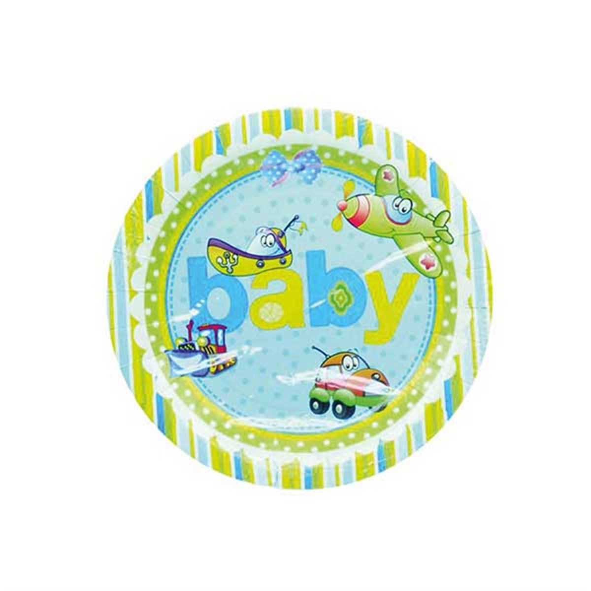 Baby Shower Tabak Mavi - 18 Cm