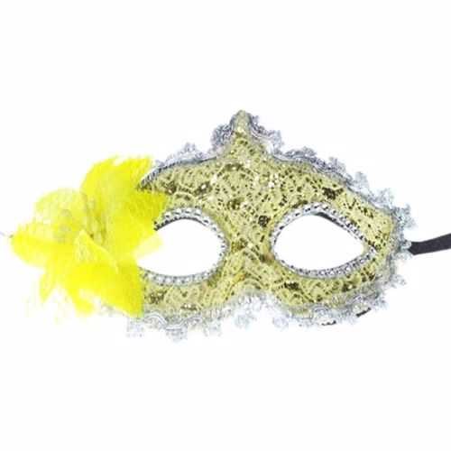 Balo Parti Maskesi Sarı Güllü