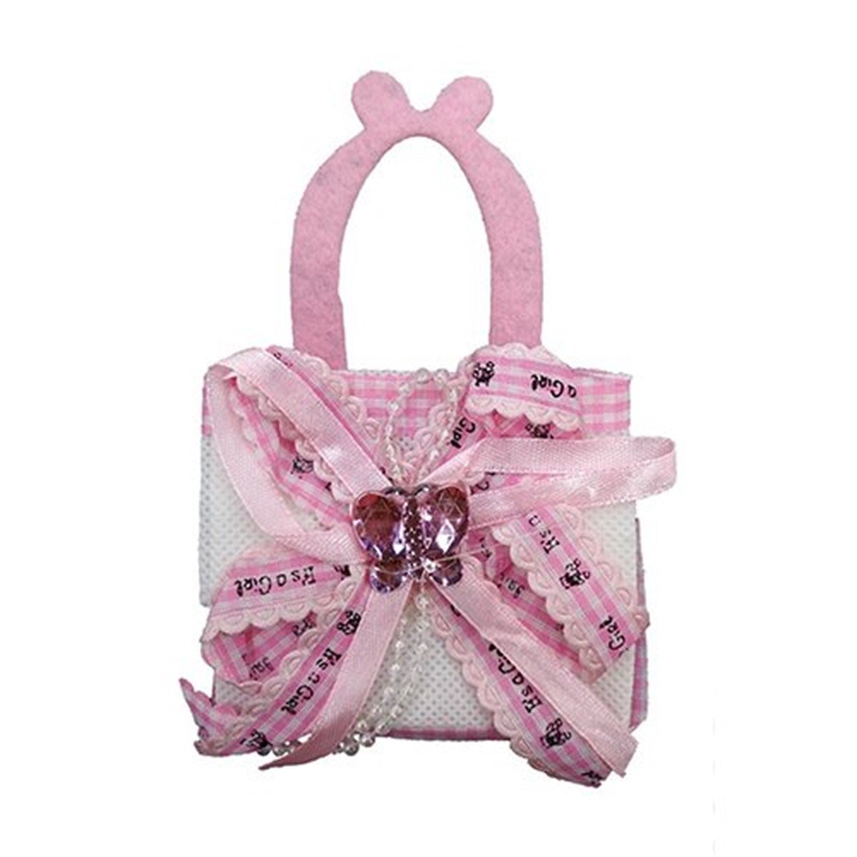 Bebek Şekeri Çantası Pembe 12 Adet