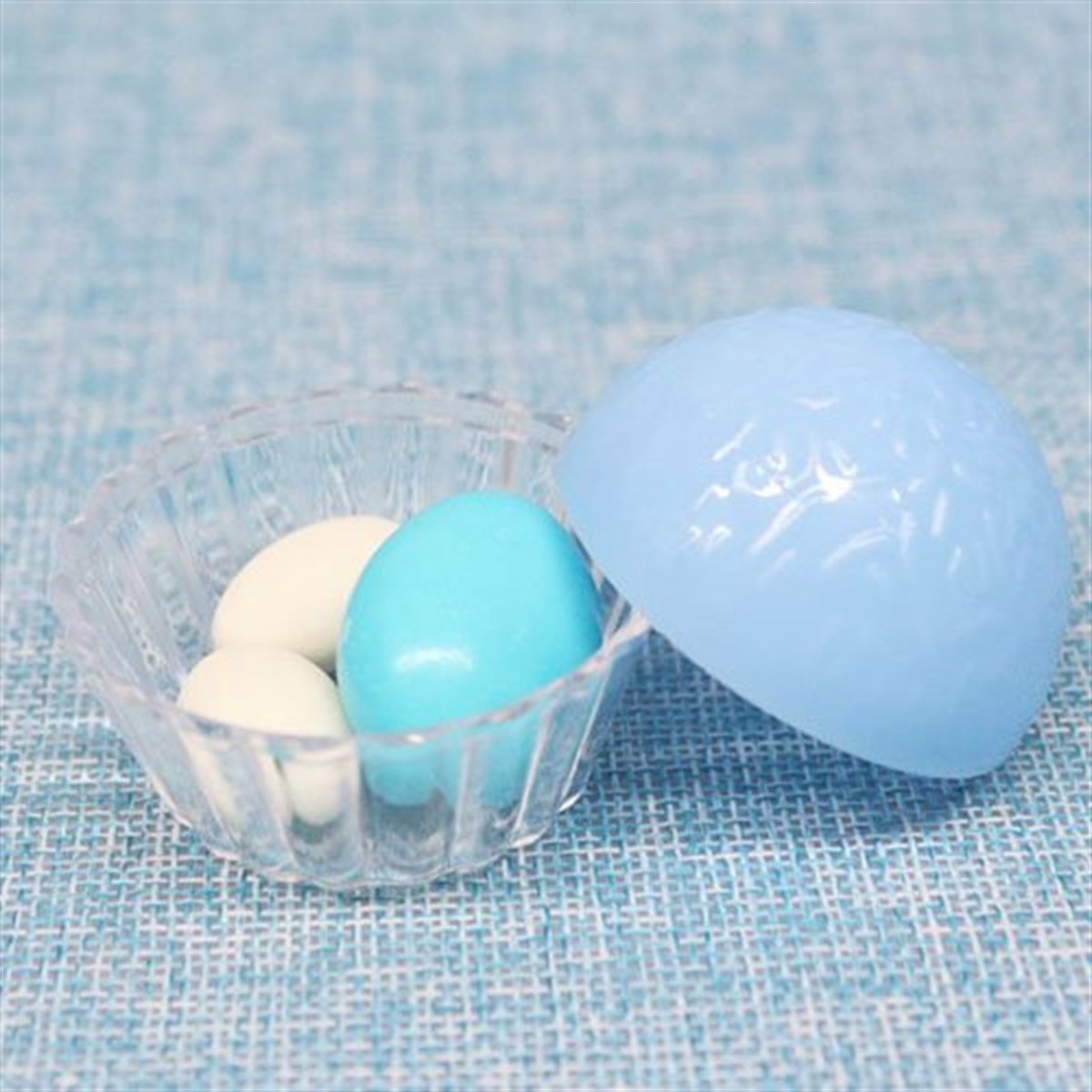 Bebek Şekeri Kutusu Cupcake Mavi Renk 12 Adet