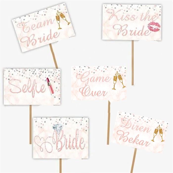 Bekarlığa Veda El Pankartı 6 Adet