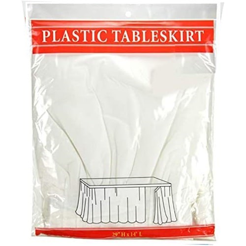 Beyaz Masa Eteği Plastik 