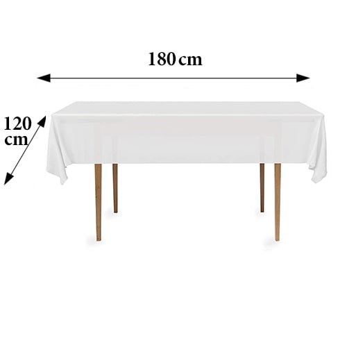 Beyaz Masa Örtüsü 137 x 183 cm