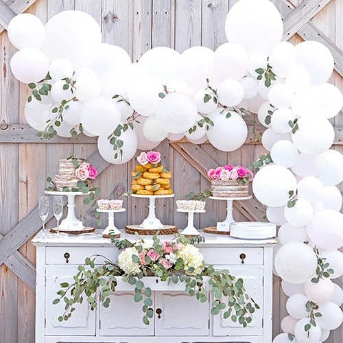 Beyaz Pastel Balon 20 Adet