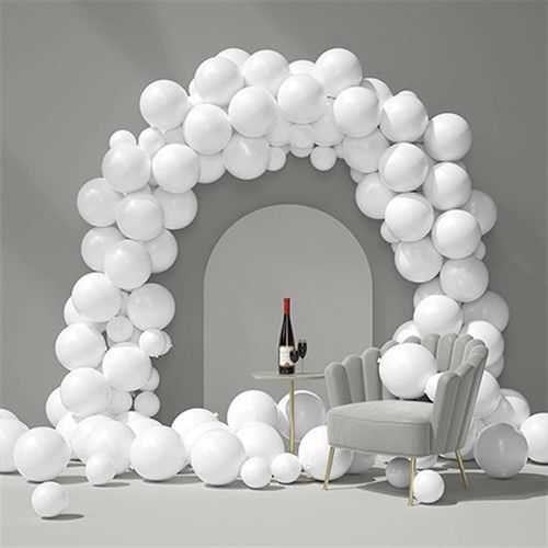 Beyaz Pastel Zincir Balon Seti