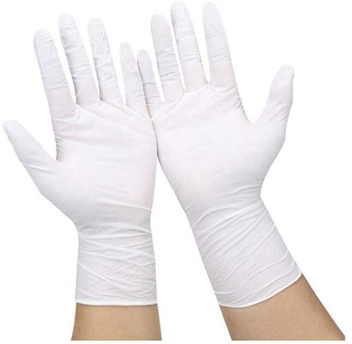 Beyaz Pudrasız Muayene Eldiveni 100 Adet