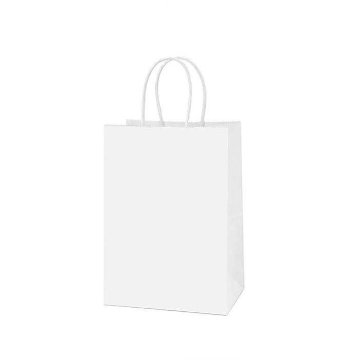 Beyaz Renkli Kraft Çanta 18 x 22 Cm 25 Adet