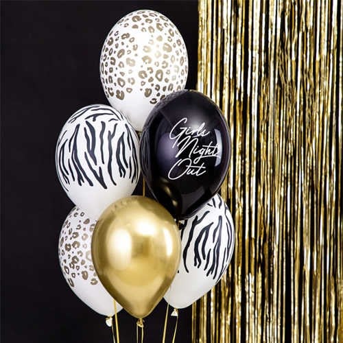 Beyaz Renkli Zebra Balon 14 Adet