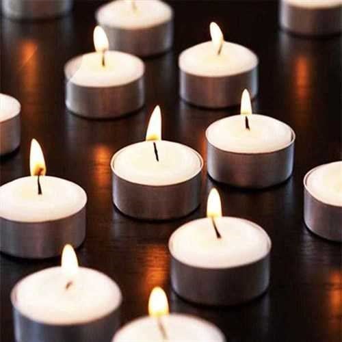 Beyaz Tealight Mum 10 Adet