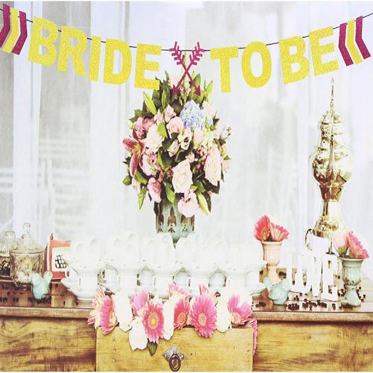 Bride To Be Gold Banner