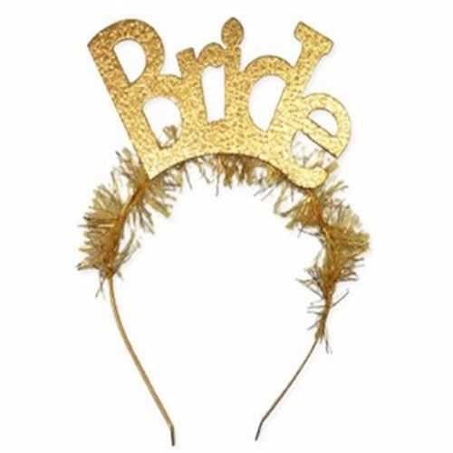 Bride Yazılı Gold Taç