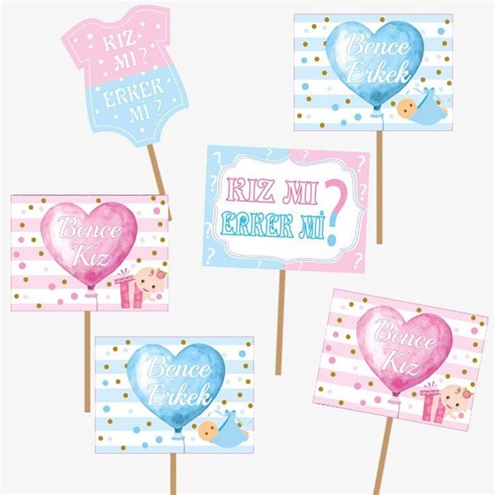 Cinisyet Belirleme Konuşma Balonu 6 Adet