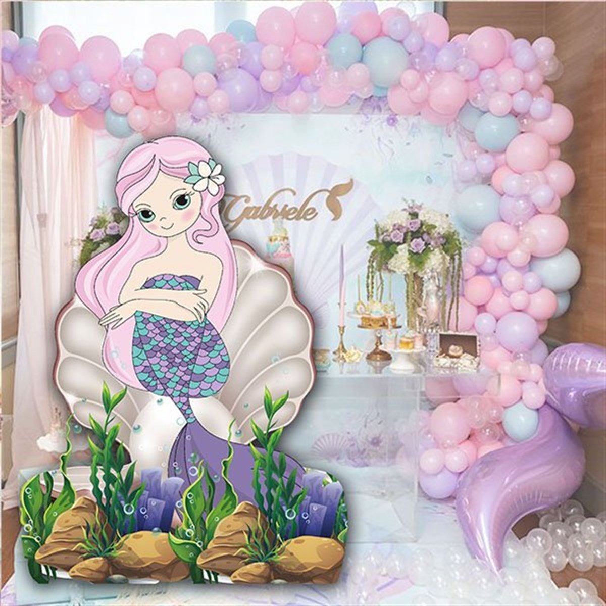 Deniz Kızı Ayaklı Pano 69 x 95 Cm