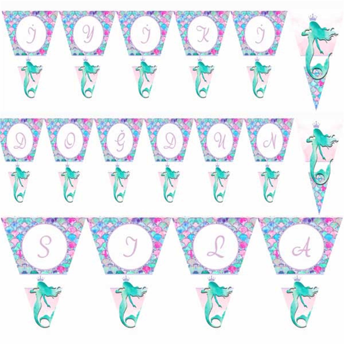 Deniz Kızı Kişiye Özel İsimli Bayrak