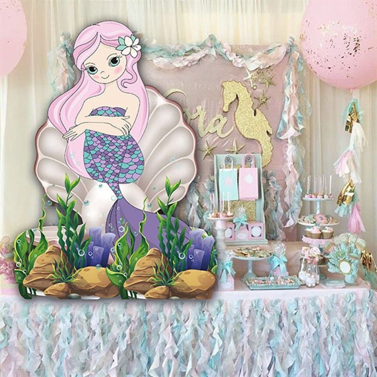 Deniz Kızı Masa Üstü Ayaklı Pano