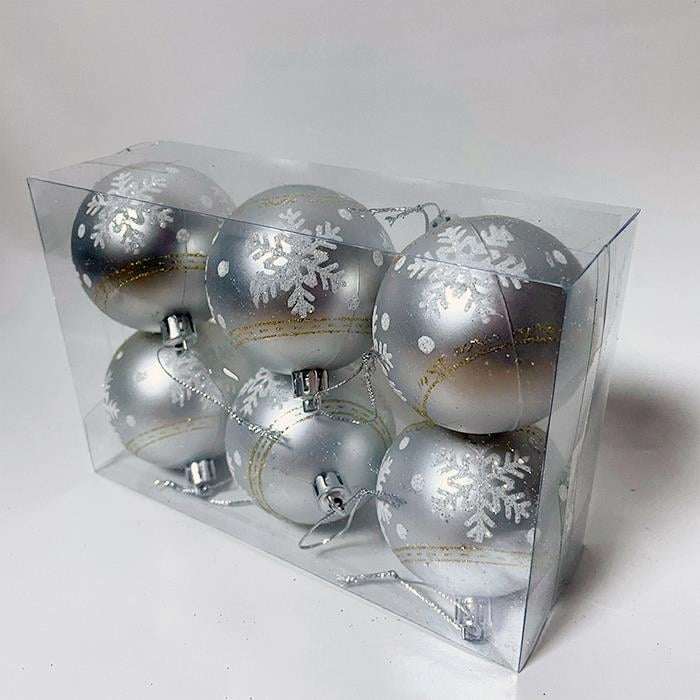 Ağaç SüsleriDesenli Gümüş Lüks Ağaç süsü