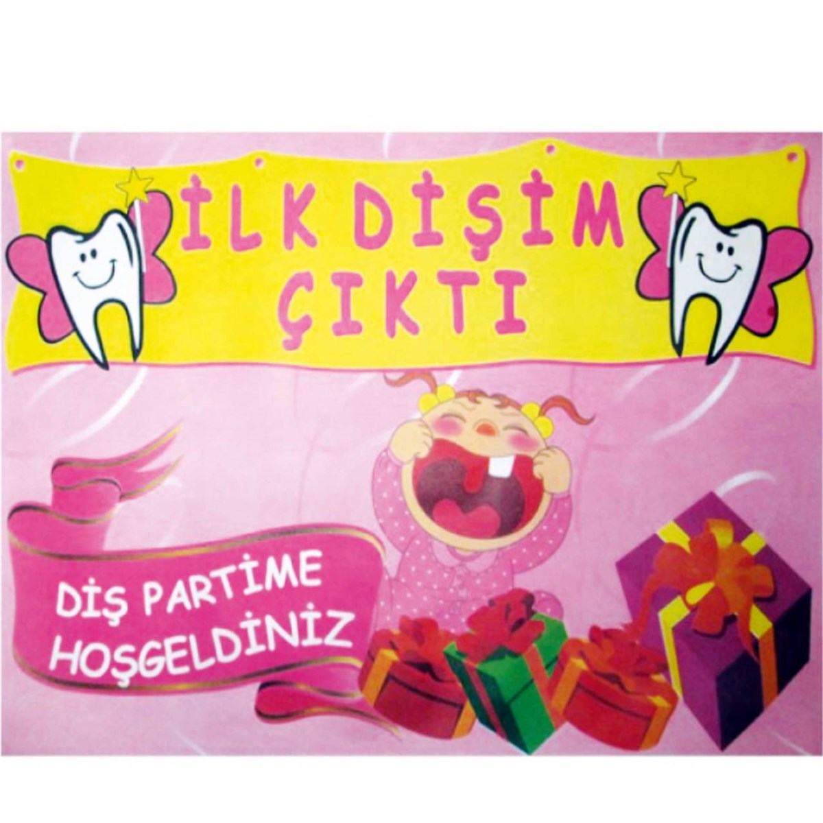 Diş Buğdayı Afişi Pembe 50x70 Cm