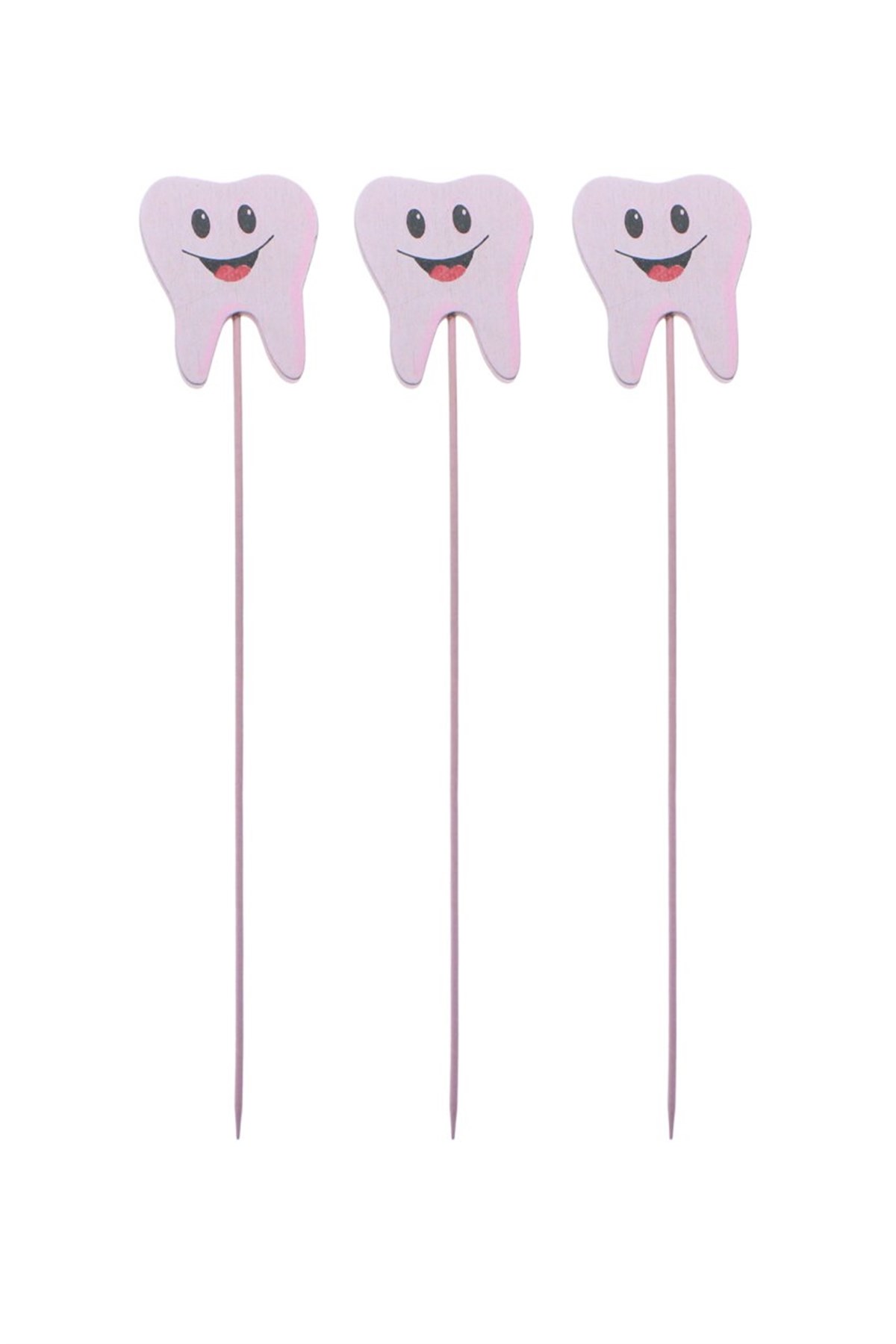 Diş Buğdayı Ahşap Çubuk Pembe 10 Adet