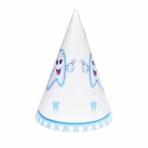 Diş Buğdayı Külah Mavi Şapka 6 Adet