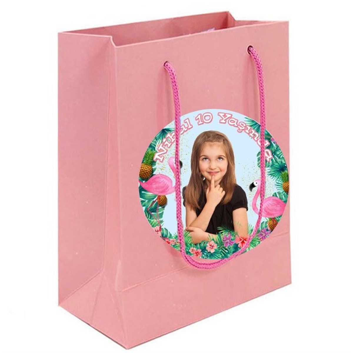 Flamingo Kişiye Özel Parti Çantası 10 Adet