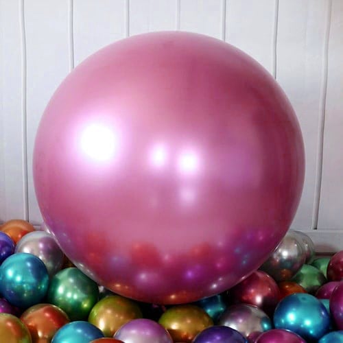 Fuşya Jumbo Krom Balon 24 İnç 68 Cm