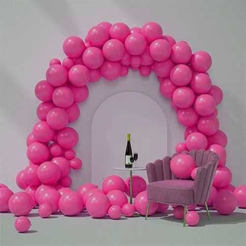 Fuşya Metalik Zincir Balon Seti