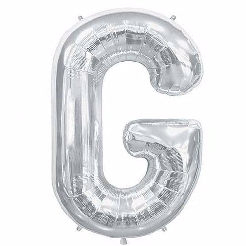 Gümüş Renk 76 cm G Harf Folyo Balon Gümüş 76 cm