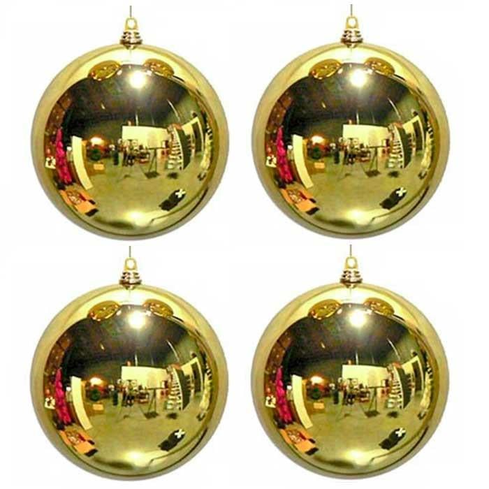 Ağaç SüsleriGold 10 cm YIlbaşı Top Süs