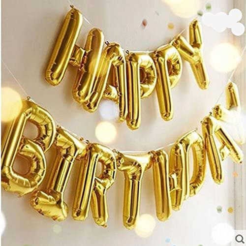 Gold Happy Birthday Folyo Balon Seti