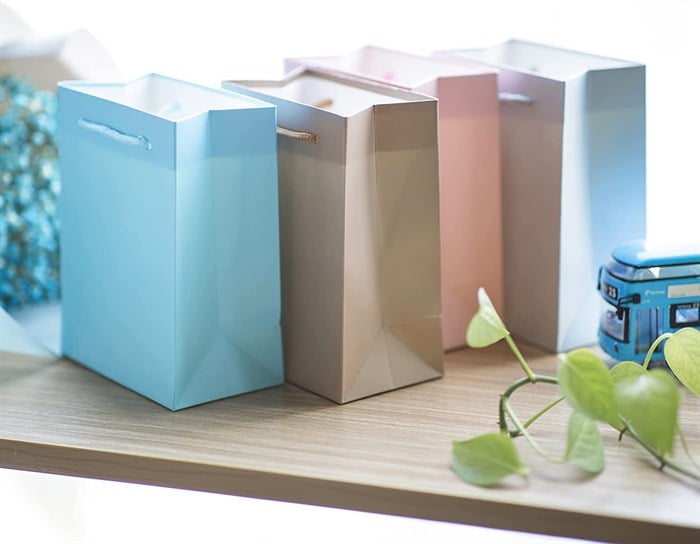 Gold Renk Karton Çanta 25 Adet 11 x 16 Cm