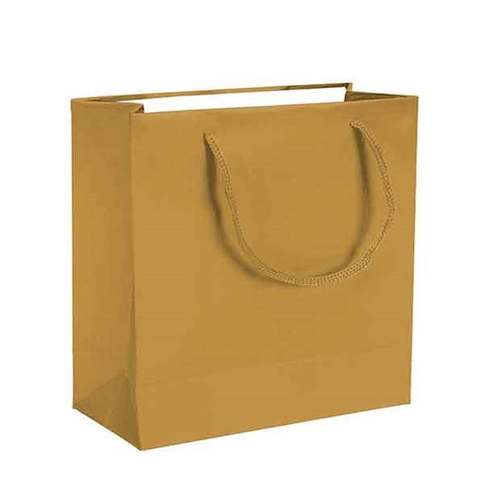 Gold Renk Karton Çanta  25 Adet 14 x 17 Cm