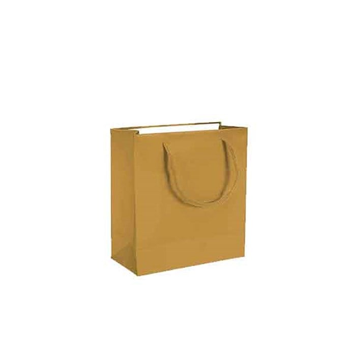 Gold Renk Karton Çanta 50 Adet 11 x 11 Cm