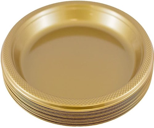 Gold Renk Plastik Tabak