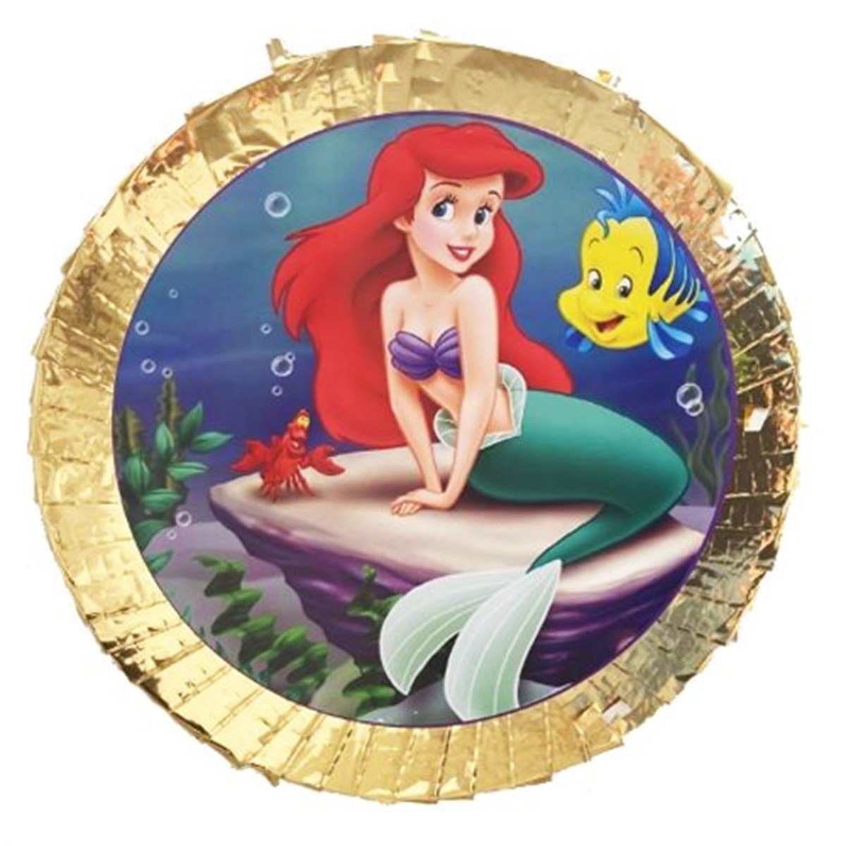 Gold Renkli Deniz Kızı Pinyata + Sopası