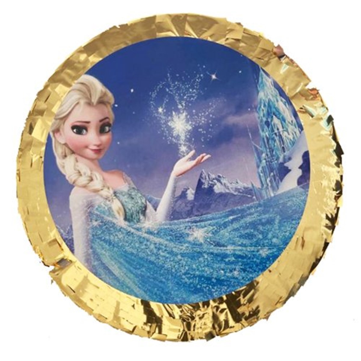 Gold Renkli Karlar Ülkesi Pinyata + Sopası