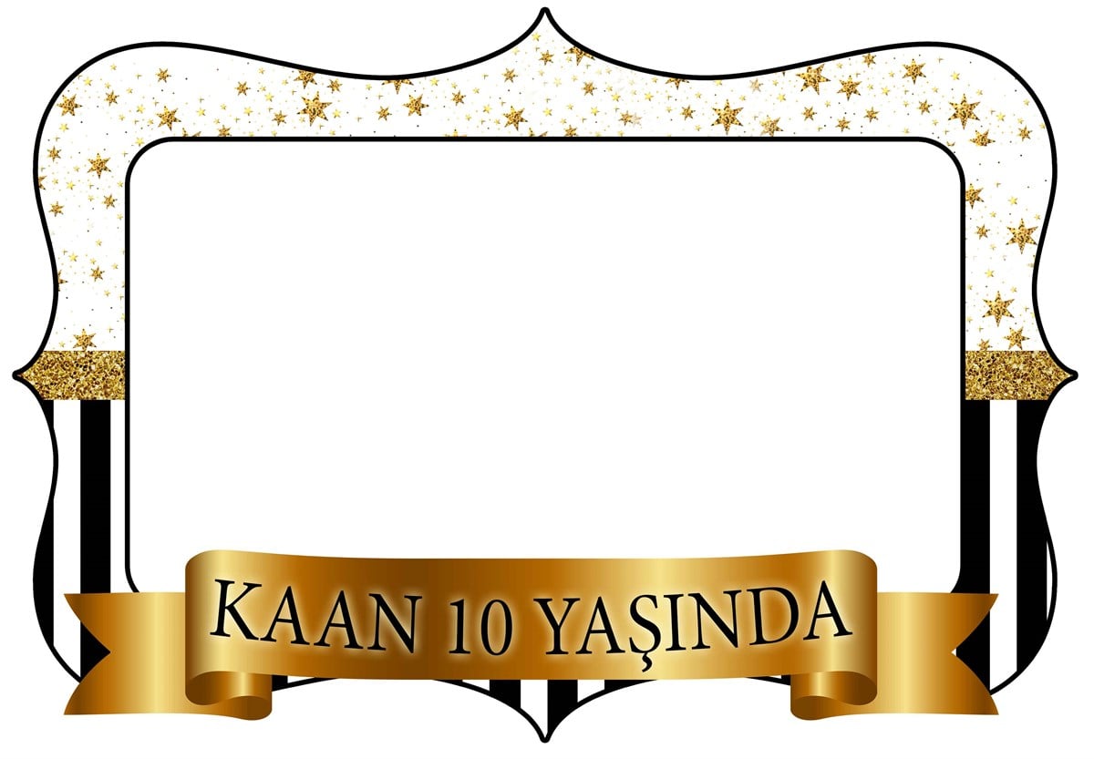 Gold Star Kişiye Özel Fotoğraf Çerçevesi