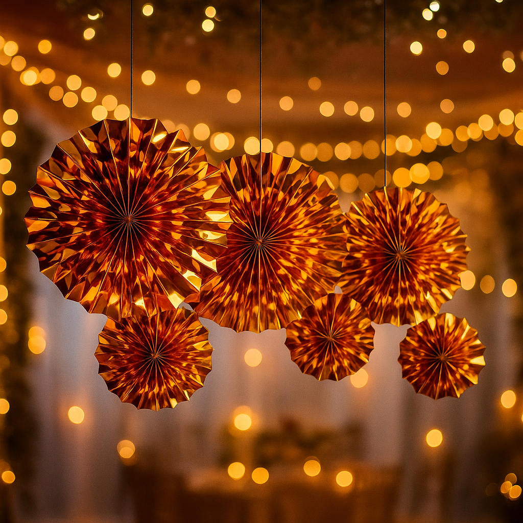 Yelpaze SüsleriGold Yelpaze Süs Seti 6 Adet