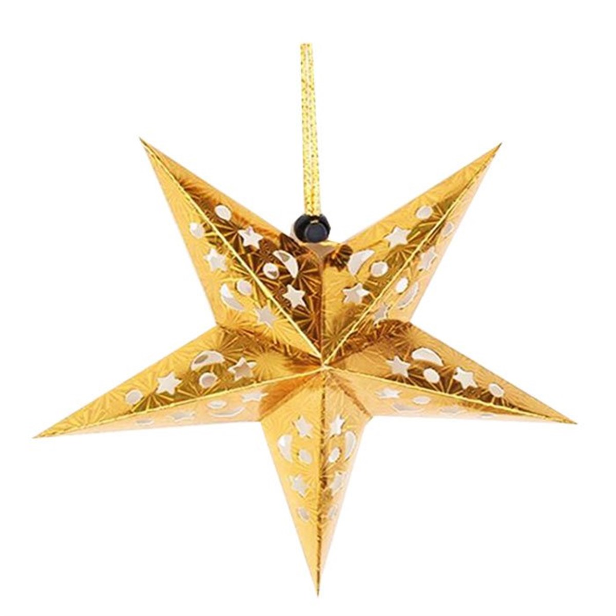 Gold Yıldız Karton Süs 44 cm