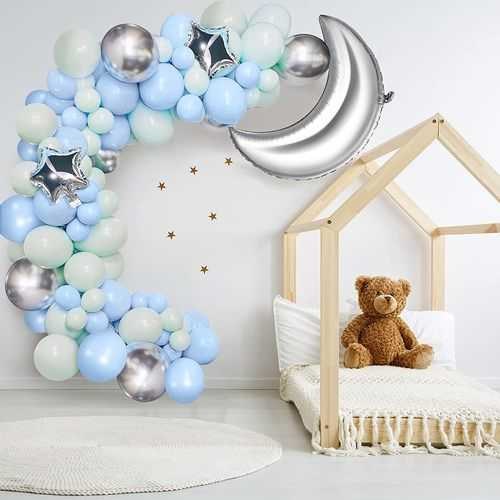 Gümüş Ay Yıldız Folyo Balon