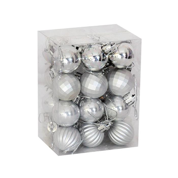 Ağaç SüsleriGümüş Cici Toplar 24 Adet 