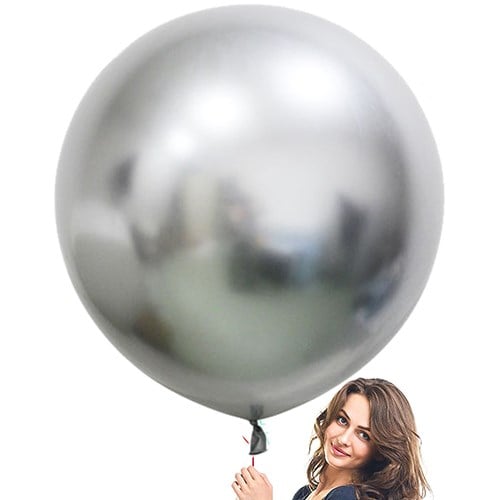 Gümüş Jumbo Krom Balon 24 İnç 68 Cm