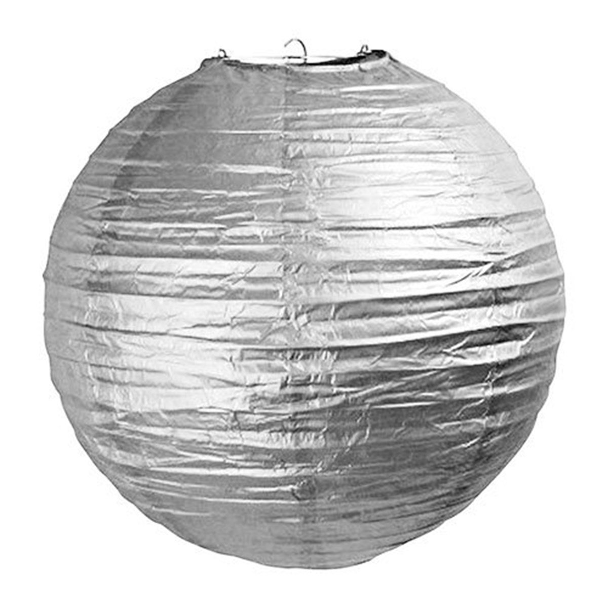 Gümüş Kağıt Fener Süs 30 cm