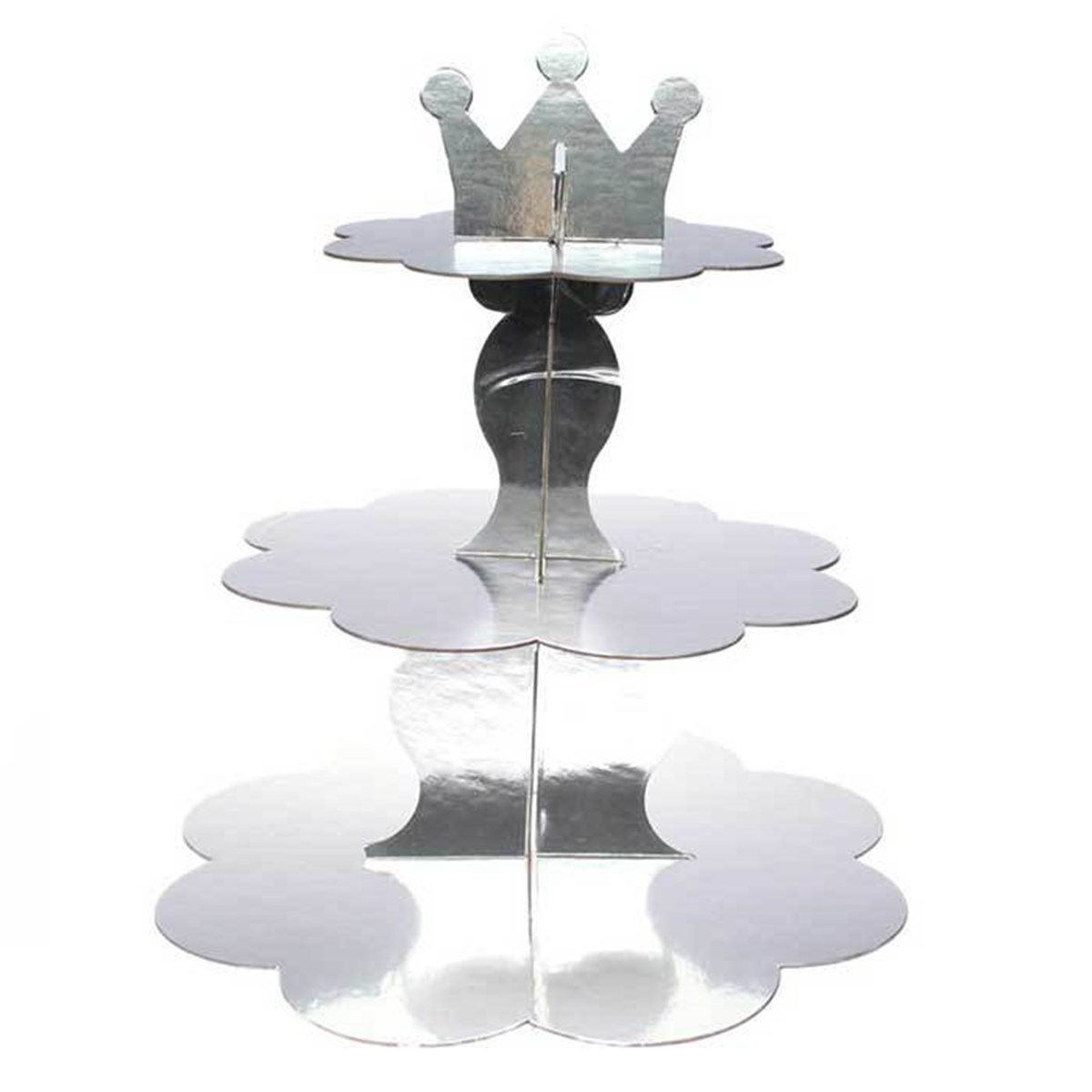 Gümüş Kek Standı 3 Katlı