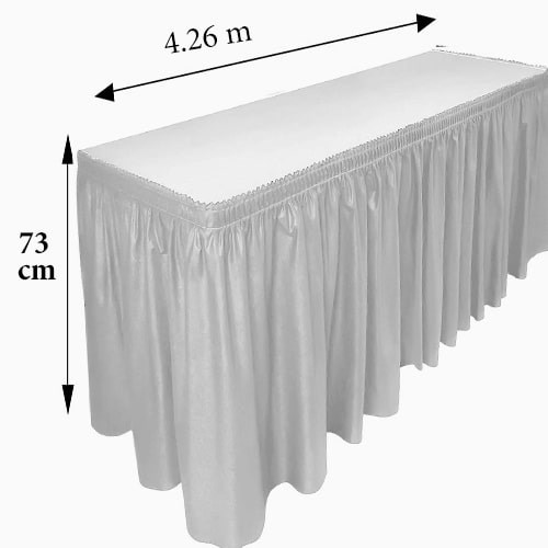 Gümüş Masa Eteği Plastik 